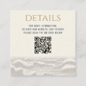 Carte D'accompagnement Dreamy Blue Palm Trees Mariage QR Code (Devant)