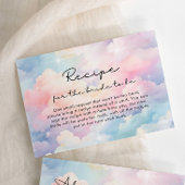 Carte D'accompagnement Dreamy Pastel Clouds Recette Fête des mariées