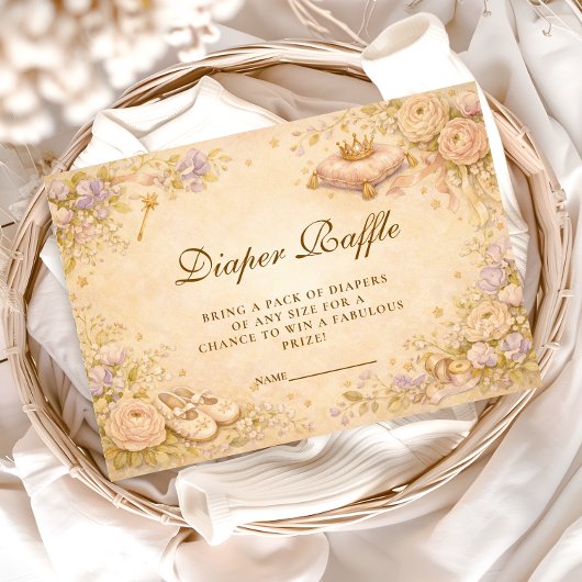 Carte D'accompagnement Dreamy Princess Star Diapper Raffle