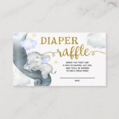 Carte D'accompagnement Dreamy Stars Elephant Baby shower Diaper Raffle (Devant)