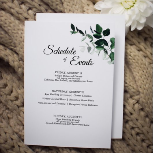 Carte d'accompagnement du programme de mariage bot