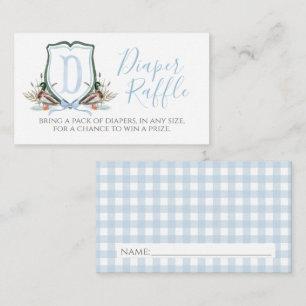 Carte D'accompagnement Duck Boy Baby shower Diaper Raffle