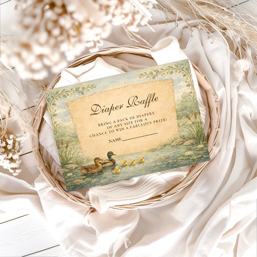 Carte D'accompagnement Duckling Pond Diapper Raffle