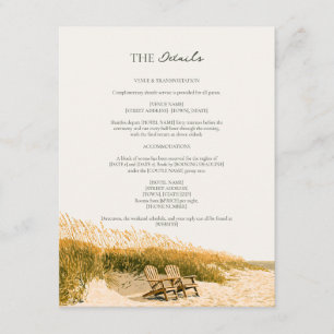 Carte D'accompagnement Dune Chaises Sea Oats Emerald Coast Détails de Mar
