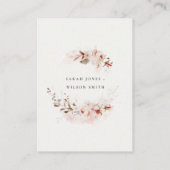 Carte D'accompagnement Dusky Fall Marsala Floral Mariage Wishing well (Dos)