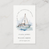 Carte D'accompagnement Dusky Sailboat Yacht Seascape Mariage Website (Devant)