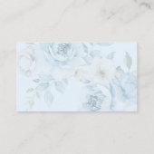 Carte D'accompagnement Dusty bleu floral combien de baisers jeu nuptiale (Dos)