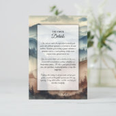 Carte D'accompagnement Dusty Blue and Mocha Brown Mountains (Debout devant)