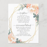 Dusty Blue Blush Peach Floral Gold Détails du Mari