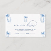 Carte D'accompagnement Dusty Blue Bow Devine Combien De Baisers Jeu (Devant)