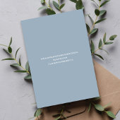 Carte D'accompagnement Dusty Blue Calligraphy Wedding QR Code RSVP