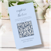 Carte D'accompagnement Dusty Blue | Capturez le code QR d'amour