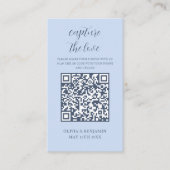 Carte D'accompagnement Dusty Blue | Capturez le code QR d'amour (Devant)