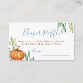 Carte D'accompagnement Dusty Blue Citrouille Baby shower Déchets Raffle (Devant)