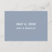 Carte D'accompagnement Dusty Blue Décontracté Handwriting Détails du Mari (Dos)