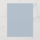 Carte D'accompagnement Dusty Blue | Détails du filigrane de script tout-e (Dos)