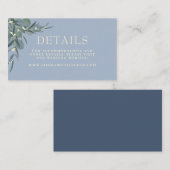 Carte D'accompagnement Dusty Blue | Détails du Mariage botanique d'Eucaly (Devant / Derrière)