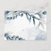 Carte D'accompagnement Dusty Blue Elegant Eucalyptus Détails du Mariage (Dos)