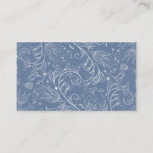 Carte D'accompagnement Dusty Blue Elegant Floral Mariage Registry (Dos)