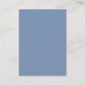 Carte D'accompagnement Dusty Blue Élégant Script | Réponse de Mariage ave (Dos)
