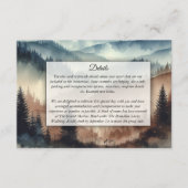 Carte D'accompagnement Dusty Blue et Mocha Montagnes Brown (Devant)