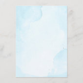 Carte D'accompagnement Dusty Blue et Navy Floral Mariage Information (Dos)