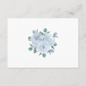 Carte D'accompagnement Dusty Blue Eucalyptus Floral Détails du Mariage (Dos)