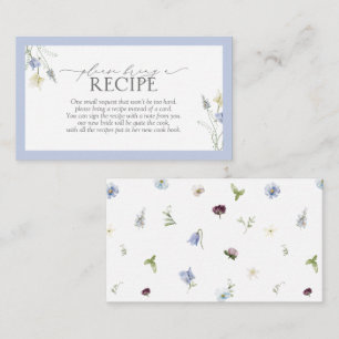 Carte D'accompagnement Dusty Blue Fleur sauvage S'Il Vous Plaît Apporter