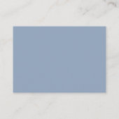 Carte D'accompagnement Dusty Blue Floral Ardoise Bleu Pastel Mariage RSVP (Dos)
