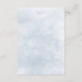 Carte D'accompagnement Dusty Blue Floral Élégant Détails de mariage (Dos)