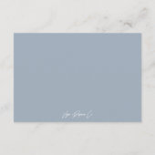 Carte D'accompagnement Dusty Blue Floral Greenery Livres pour bébé (Dos)