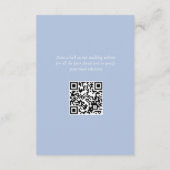 Carte D'accompagnement Dusty Blue Floral Hydrangea Wedding RSVP (Dos)