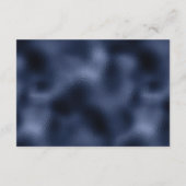 Carte D'accompagnement Dusty Blue Floral Silver Navy Foil Détails du Mari (Dos)