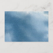 Carte D'accompagnement Dusty Blue Floral Wedding Réception & (Dos)