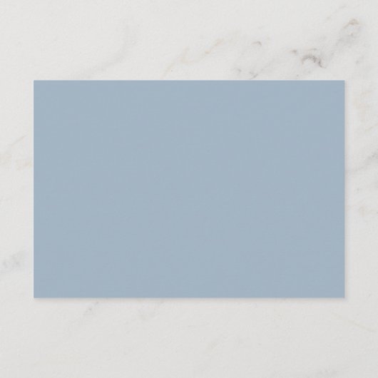 Carte D'accompagnement Dusty Blue Heart Script Mariage Réception (Dos)