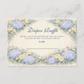 Carte D'accompagnement Dusty Blue Hydrangea Baroque Floral Diapper Raffle (Devant)