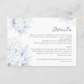 Carte D'accompagnement Dusty Blue Hydrangea Détails du Mariage (Devant)
