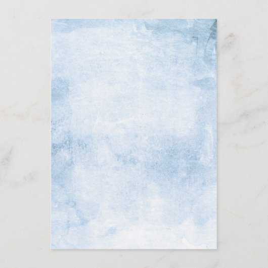 Carte D'accompagnement Dusty Blue Hydrangea Détails du Mariage Informatio (Dos)