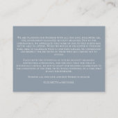 Carte D'accompagnement Dusty Blue Leafy Crest Monogramme Coronavirus Déta (Dos)