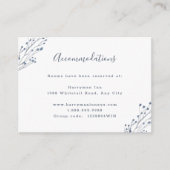 Carte D'accompagnement Dusty Blue mariage (Devant)