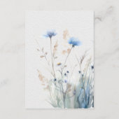 Carte D'accompagnement Dusty Blue Meadow Fleurs sauvages Détails modernes (Dos)