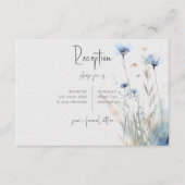 Carte D'accompagnement Dusty Blue Meadow Fleurs sauvages Réception modern (Devant)