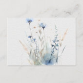 Carte D'accompagnement Dusty Blue Meadow Fleurs sauvages Réception modern (Dos)