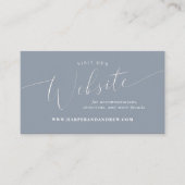 Carte D'accompagnement Dusty Blue Minimal Mariage Website (Devant)