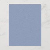 Carte D'accompagnement Dusty Blue Minimalist Arch Botanical Wedding (Dos)