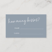 Carte D'accompagnement Dusty Blue Minimalist Script Combien de Baisers Je (Devant)