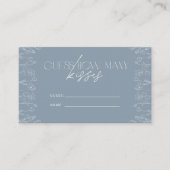 Carte D'accompagnement Dusty Blue Modern Minimalist Devinez Combien de ba (Devant)