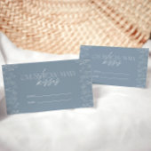 Carte D'accompagnement Dusty Blue Modern Minimalist Devinez Combien de ba