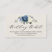 Carte D'accompagnement Dusty Blue Navy Champagne Ivory Mariage Website En (Devant)
