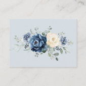 Carte D'accompagnement Dusty Blue Navy Champagne Ivory Wishing well (Dos)